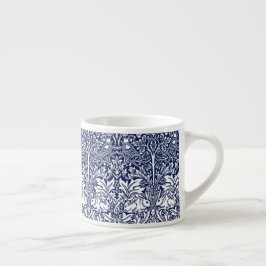 Brother Rabbit Navy Blue Pattern William Morris Espressotasse