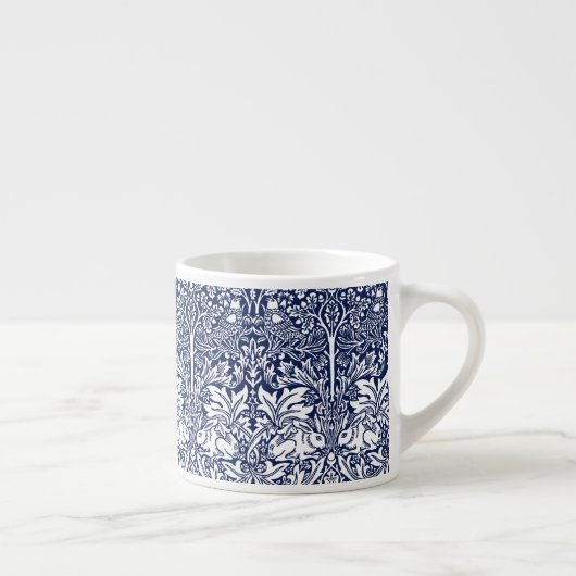 Brother Rabbit Navy Blue Pattern William Morris Espressotasse (Rechts)