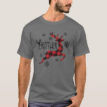 Brother Reindeer Xmas Red Plaid Family Matching Ch T-Shirt<br><div class="desc">Brother Reindeer Xmas Red Plaid Family Matching Ch</div>