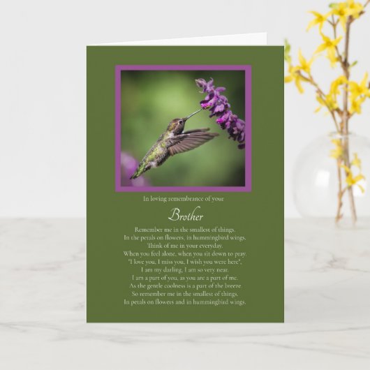 Brother Remembranation zum Todestag Karte (Gelbe Blume)