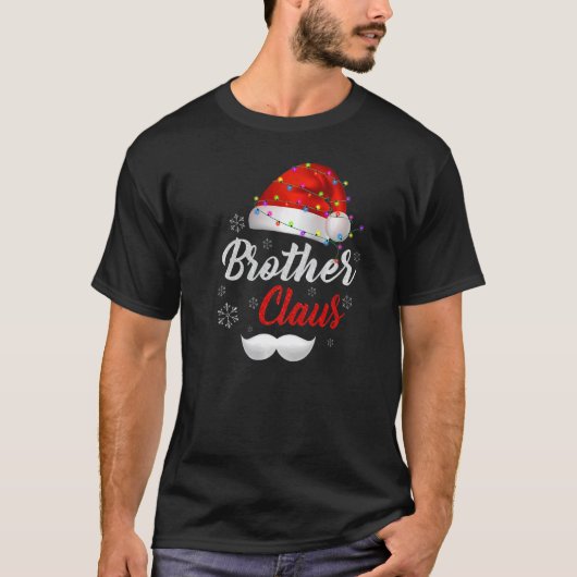 Brother Santa Claus Hat Light Snow Family Santa Ch T-Shirt (Vorderseite)