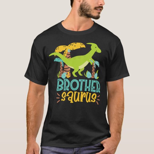 Brother Saurus Rex Dinosaur Kids T-Shirt (Vorderseite)