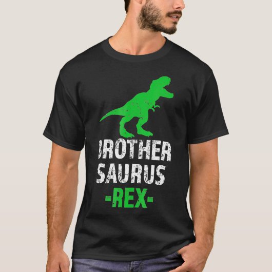 Brother Saurus Rex Funny Dinosaur T-Rex Bro T-Shirt (Vorderseite)