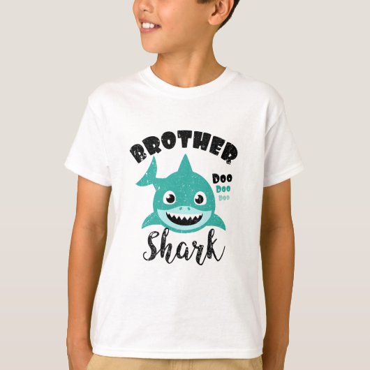 Brother Shark Geschenk Niedliches Baby Shark Desig T-Shirt (Vorderseite)