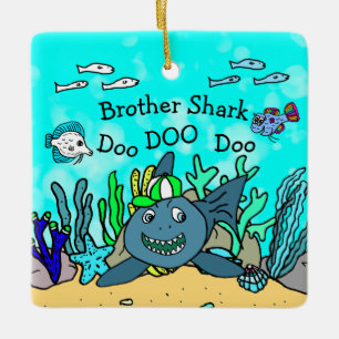 Brother Shark Keramikornament