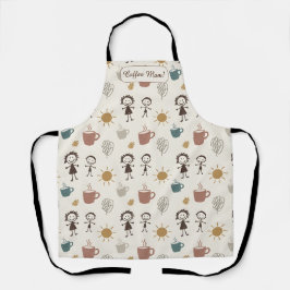 Brother Sister Coffee Mom Custom Schürze