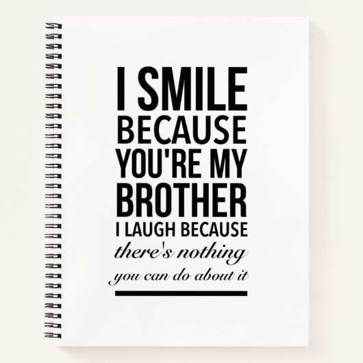 Brother smile funny ohrs for brothers big bro notizblock (Vorderseite)