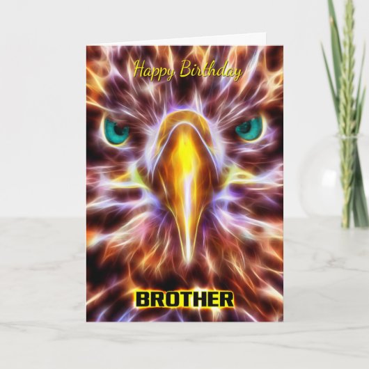 Brother Stylish Birthday Fraktal Sea Eagle Karte (Vorderseite)