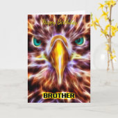 Brother Stylish Birthday Fraktal Sea Eagle Karte (Gelbe Blume)