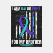 Brother Suicide Awareness Prevention American Flag Fleecedecke (Vorderseite)