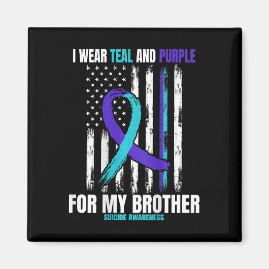 Brother Suicide Awareness Prevention American Flag Magnet (Vorne)