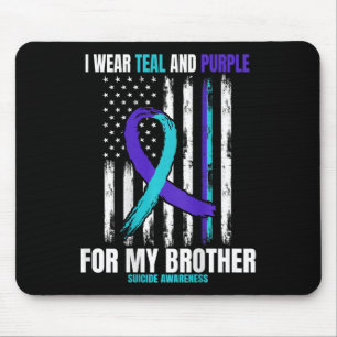 Brother Suicide Awareness Prevention American Flag Mousepad
