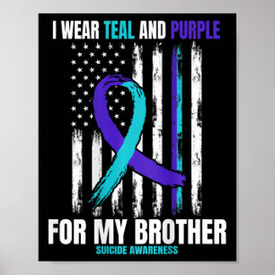 Brother Suicide Awareness Prevention American Flag Poster