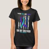 Brother Suicide Awareness Prevention American Flag T-Shirt (Vorderseite)
