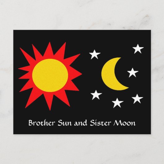 BROTHER SUN UND SISTER MOON POSTKARTE (Vorderseite)