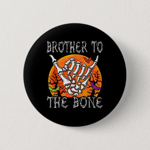 Brother to Bone Halloween Moon Kostüm Skeleton Ha Button