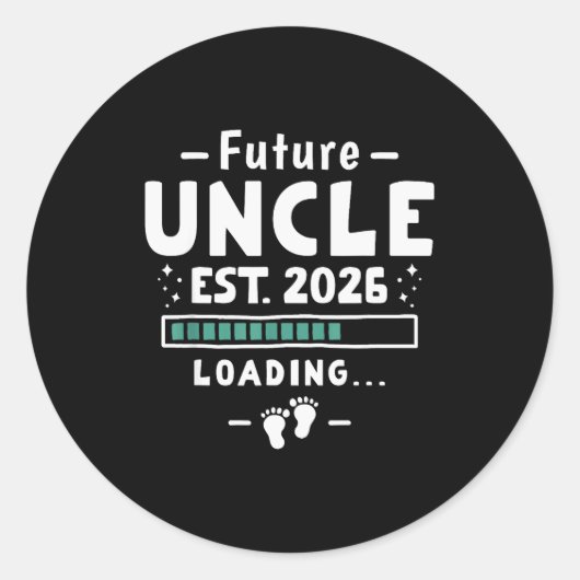 Brother To Uncle Pregnancy Announcement - Future U Runder Aufkleber (Vorderseite)