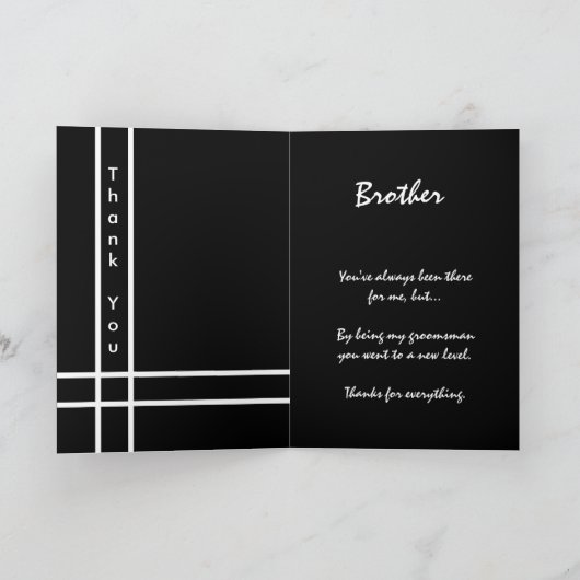 BROTHER - Trauzeuge Wedding Vielen Dank Dankeskarte (Innenseite)