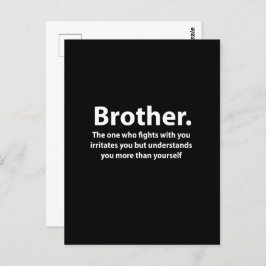 Brother Typografie Brother Postkarte