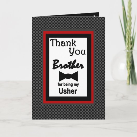 Brother USHER Wedding Danke mit Bow Krawatte (Vorderseite)