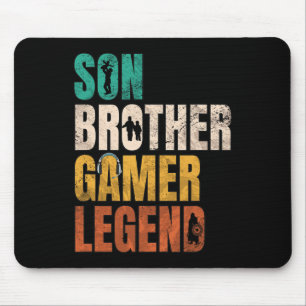 Brother Video Gamer Legend Matching Family Mousepad