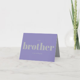 Brother Wedding Minimal Simple Lavender Silver Karte