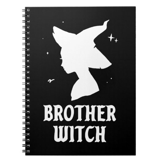 Brother Witch Funny Spooky Matching Halloween Notizblock (Vorderseite)