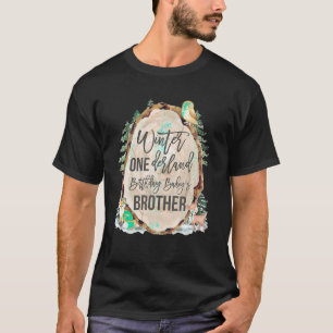 Brother Woodland Winter Onederland 1. Geburtstag T-Shirt