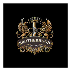 Brotherhood Cigar Company Glänzendes Poster