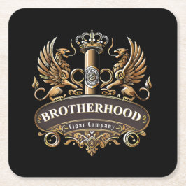 Brotherhood Cigar Company Rechteckiger Pappuntersetzer