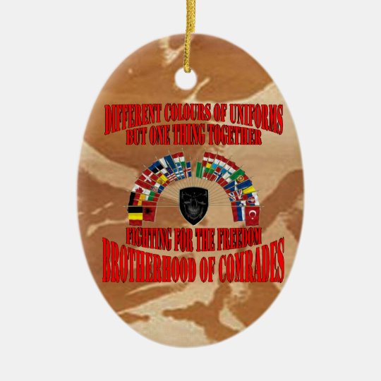 Brotherhood of Military Comrades Ovales Keramik Ornament