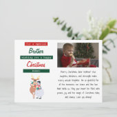 Brotherly Love Christmas Holiday Card Feiertagskarte (Stehend Vorderseite)