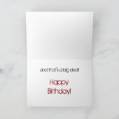 Brother's 25th birthday greeting in black, red. karte (Innenseite)