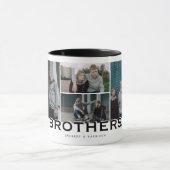 BROTHERS 8 Foto Collage Modernes Geschenk Tasse (Zentrum)