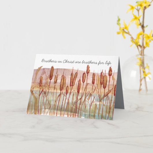 Brothers in Christ for Life Desert Mountains Karte (Gelbe Blume)