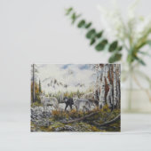 Brothers~Oil Painting von David Paul Postkarte (Stehend Vorderseite)