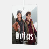 BROTHERS Personalisiertes Foto Niedlich Brother Gi Ornament Aus Metall (Vorderseite links)