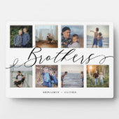 Brothers Script | Geschenk für Brüder FotoCollage Fotoplatte (Vorderseite)