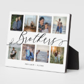Brothers Script | Geschenk für Brüder FotoCollage Fotoplatte (Seite)