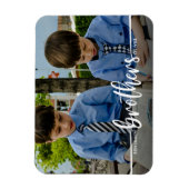 Brothers Script Modernes Foto Magnet (Vertikal)