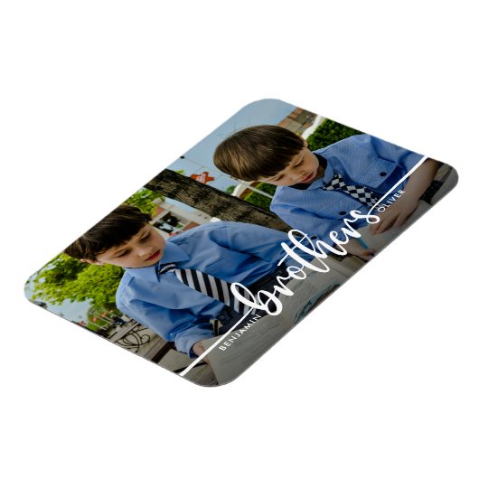 Brothers Script Modernes Foto Magnet (Linke Seite)