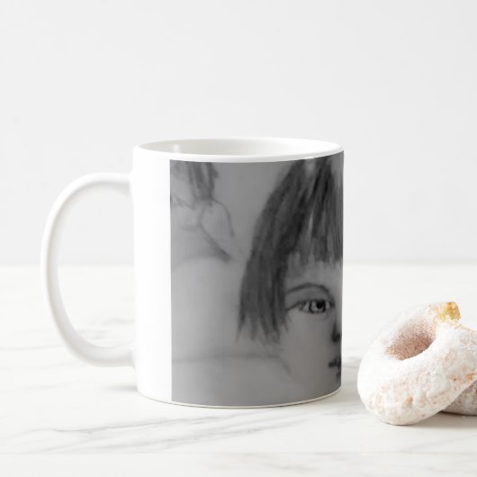 Brothers Three cute kids Mug Kaffeetasse (Mit Donut)