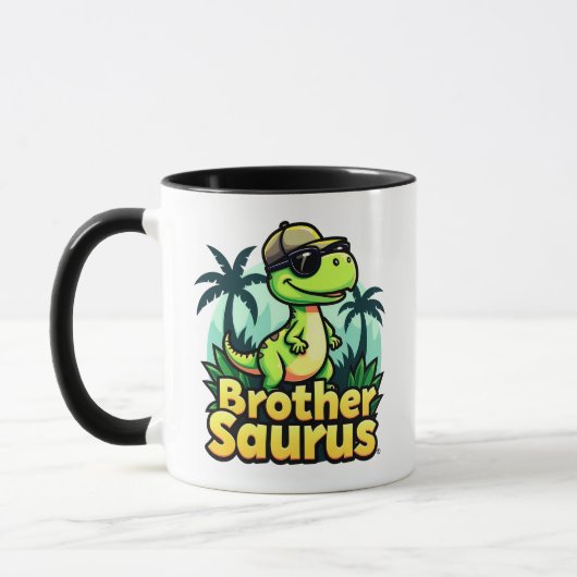 Brothersaurus - Fun Cartoon Dinosaur Brother v3 Tasse (Links)