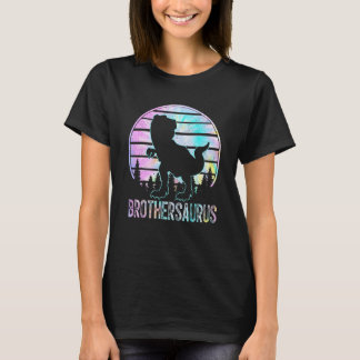 Brothersaurus Rex Dinosaur Brother Saurus Tye Die T-Shirt