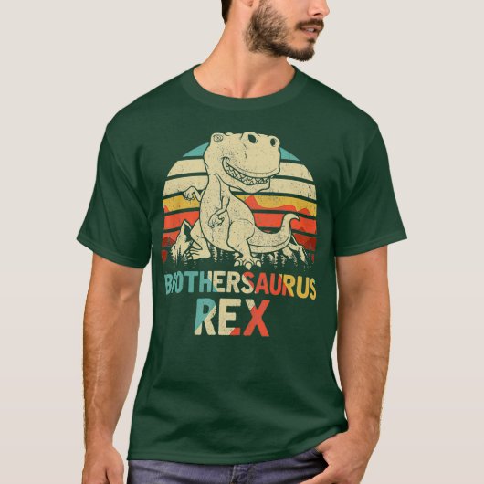 Brothersaurus Rex Dinosaur Fathers Day T-Shirt (Vorderseite)