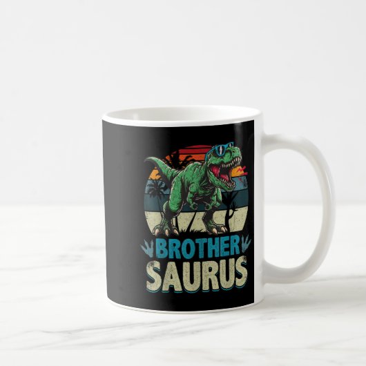 Brothersaurus T Rex Dinosaur Brother Saurus Family Kaffeetasse (Rechts)