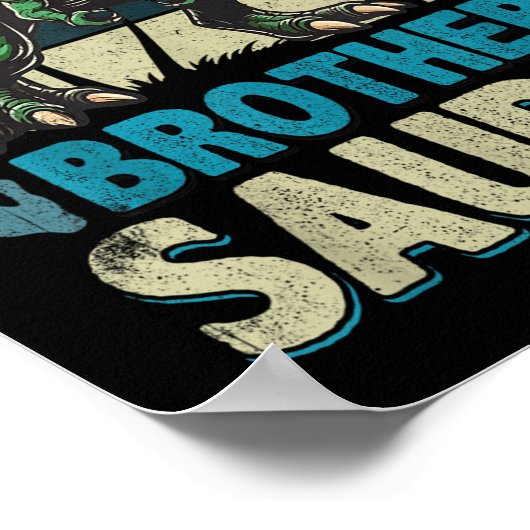 Brothersaurus T Rex Dinosaur Brother Saurus Family Poster (Ecke)