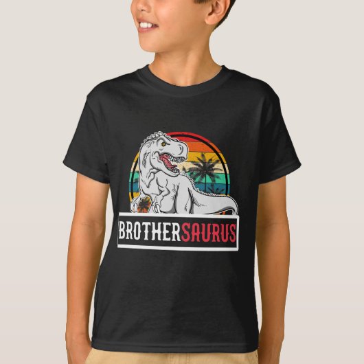 Brothersaurus T Rex Dinosaurier Bruder Saurus Fami T-Shirt (Vorderseite)