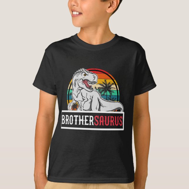 Brothersaurus T Rex Dinosaurier Bruder Saurus Fami T-Shirt (Vorderseite)