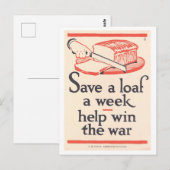 Brotkrieg Poster Postkarte sparen (Vorne/Hinten)